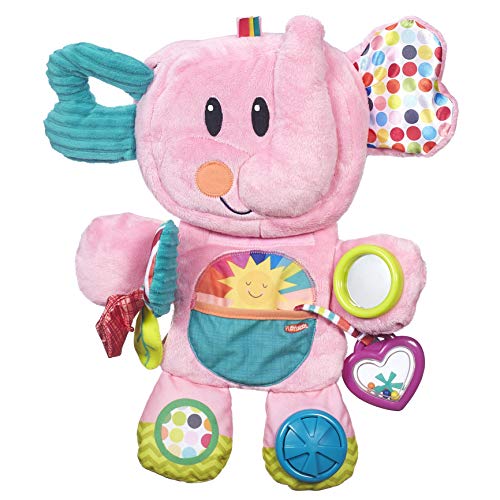 Playskool Entdeckerspaß Elefant, Stoffspielzeug für Babys in der Bauchlage ab 3 Monaten, Pink (Amazon Exclusive) von Playskool