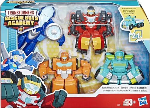 Playskool Heroes Transformers Rescue Bots Academy Rescue Team Pack, 4 Collectible 4.5" Converting Action Figures, Toys for Kids Ages 3 & Up von Playskool