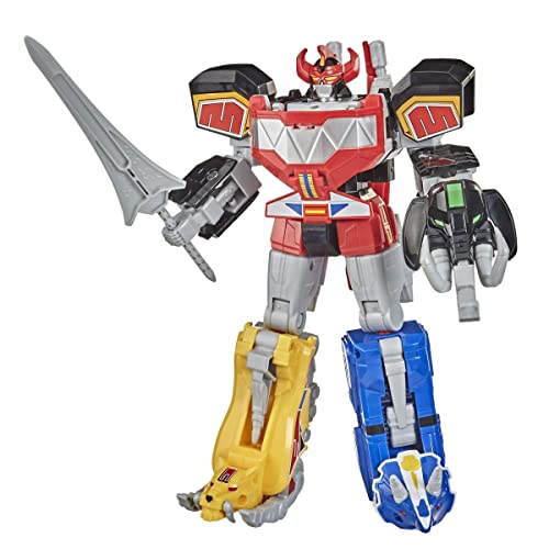 Power Rangers Mighty Morphin Megazord Megapack enthält 5 MMPR Dinozord Actionfigur-Spielzeuge für Jungen und Mädchen ab 4 Jahren, inspiriert von der TV-Show der 90er Jahre von Playskool