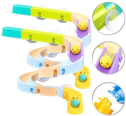 Playtastic Wasserspielzeuge Kinder: 2er Set 20-TLG. Badewannen-Kugelbahn-Spielset, für Kinder ab 3 Jahren (Rollbahnen Kinder, Kleinkindspielzeuge) von Playtastic