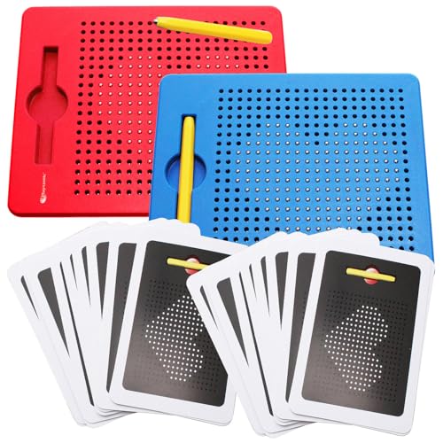 Playtastic Spiel-Tafeln: 2er-Set magnetische Reise-Zeichentafeln, Stift & Vorlagen, rot & blau Playtastic Spiel-Tafeln: 2er-Set magnetische Reise-Zeichentafeln, Stift & Vorlagen, rot & blau von Playtastic