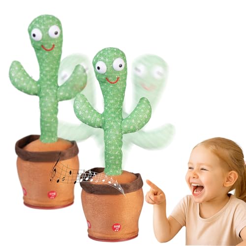 Playtastic Kaktus: 2er-Set singende, nachsprechende & tanzende Kakteen, 2 Modi, Batterie (Singender Kaktus, Kaktusfiguren) Playtastic Kaktus: 2er-Set singende, nachsprechende & tanzende Kakteen, 2 Modi, Batterie (Singender Kaktus, Kaktusfiguren) von Playtastic