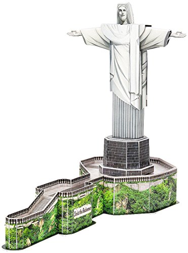 Playtastic 3D Modellbau Puzzles: 3D-Puzzle Cristo Redentor in Rio de Janeiro, 22 Puzzle-Teile (Puzzle Bauwerk, Kinder Spielzeug, Holzbausatz) von Playtastic