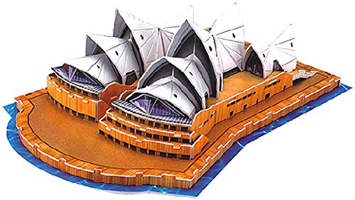 Playtastic Puzzle Bauwerke: Faszinierendes 3D-Puzzle Opera House in Sydney, 58 Puzzle-Teile (Kinder Spielzeug, Modellbau Bausatz) von Playtastic