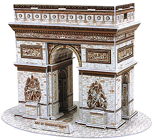 Playtastic 3D Modellbau Puzzles: Faszinierendes 3D-Puzzle Triumphbogen in Paris, 26 Teile (Puzzle Bauwerk, Kinder Spielzeug, Holzbausatz) von Playtastic