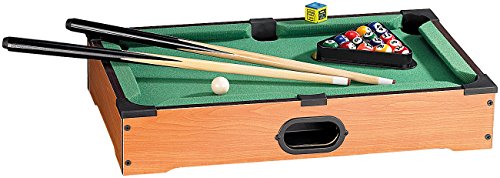 Playtastic Billiard: Mini Billardtisch mit 2 Queues & 16 Kugeln (Mini Billiard, Mini Billiardtisch, Billard) von Playtastic