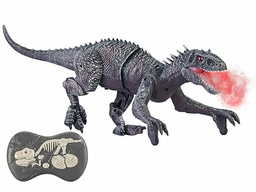 Playtastic Dino: Ferngesteuerter XL-Dinosaurier mit Sound & Sprühnebel, 2,4 Ghz, 45 cm (Ferngesteuerte Dinos, Dino ferngesteuert, Spielzeug) von Playtastic