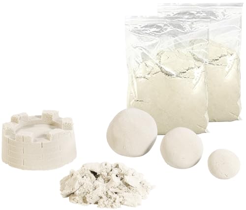 Playtastic Magnetischer Sand Kinder: 2er-Set kinetischer Sand, fein, beige, insgesamt 2 kg (Alternativen zu Sand im Sandkasten, Spielsand Indoor) von Playtastic