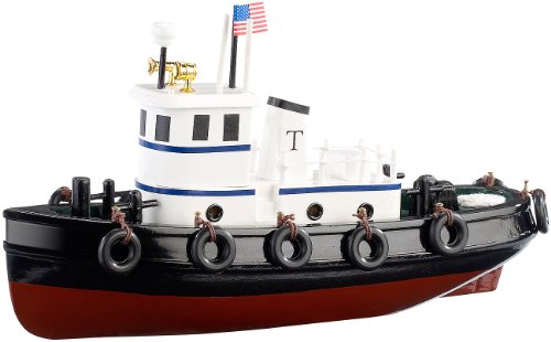 Playtastic Schiffbausatz: 70-teiliger Schiff-Bausatz Schlepper aus Holz (Spielzeug Holzboot selber Bauen, Schiff Spielzeug, Modellbausatz Schiffe) von Playtastic