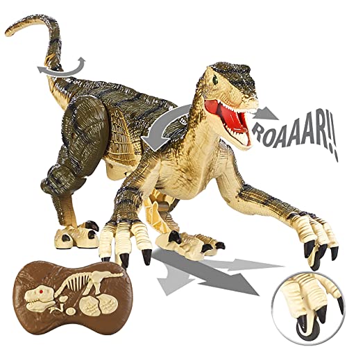 Playtastic Ferngesteuerter Dino: Ferngesteuerter XL-Dinosaurier mit Soundeffekten, 2,4 GHz, 45 cm (Dinosaurier mit Fernbedienung, Dino mit Fernbedienung, Ferngesteuerte Spielzeug) von Playtastic