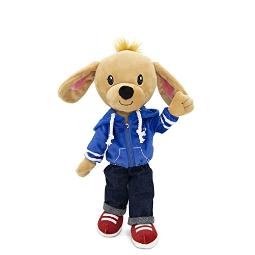 Playtime by Eimmie Plüschtier Stoffpuppe Hund - Weiche Puppen für Baby Jungen Mädchen Kleinkind Säugling Stofftier Stoffpuppe Plüschtiere Waschbarer Stoff Sensorisches Spielzeug 14 Zoll Stoffhund mit von Playtime by Eimmie