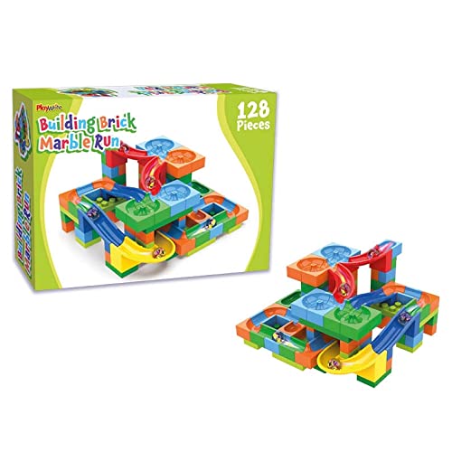 Playwrite Track-Labyrinth Spielsteine, 128-teilig, Marmorlauf, inkl. 5 Mables 385-314 von Playwrite