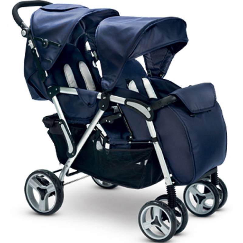 Twin Kinderwagen Plebani Gemini Blue von Plebani