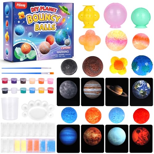 Pllieay Flummi-Planeten Schöner Zeitvertreib für Kinder Machen Sie Ihre eigenen Hüpfball Kit Kinder Magic Hüpfball Pädagogische Kits Craft Kit für Kinder von Pllieay