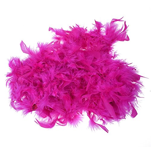 Plookyoe Federboa Flauschige Dekoration 2 Meter Magenta von Plookyoe