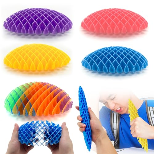 Plstod Fidget Toys Fidget Wurm Spielzeug, 5 Pcs Fidget Wurm Toy, Stretchy Formwandelnder Wurm, Wurm Fidget Toys, Wurm Sensorik Spielzeug, Morph Worm Anti Stress Spielzeug für Erwachsene und Kinder von Plstod