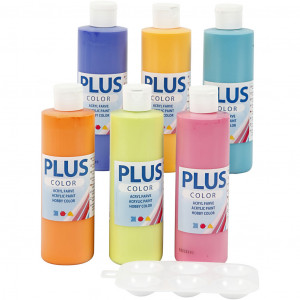 Plus Color Bastelfarbe, 6x250ml/ 1 Pck von Plus Color