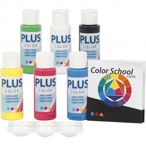 Plus Color Bastelfarbe, 6x60ml, Grundfarben von Plus Color