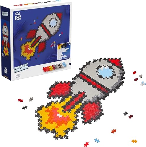 Plus-Plus 9603930, Geniales Konstruktionsspielzeug, Puzzle Rakete, Kreativ-Bausteine, 500 Teile von Plus-Plus