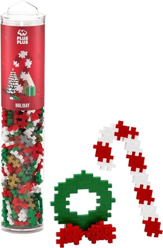 Plus-Plus 4304 Geniales Konstruktionsspielzeug, Weihnachten, Kreativ-Bausteine Tube, 240 Teile von Plus-Plus