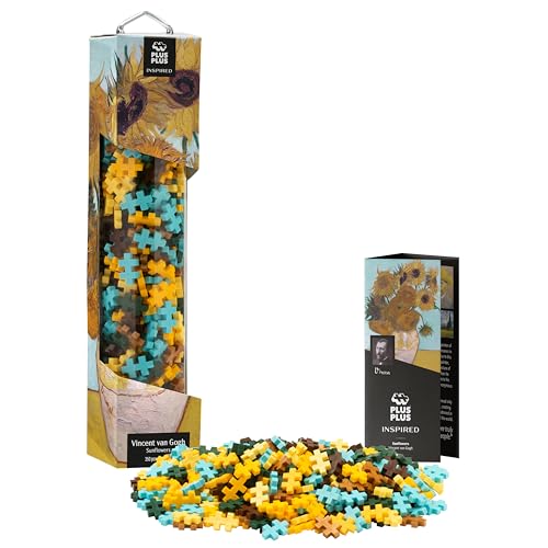 Plus-Plus 5163 Geniales Konstruktionsspielzeug, Sonnenblumen von Vincent Van Gogh, Inspired-Edition, Kreativ-Bausteine Tube, 350 Teile, Sunflowers von Plus-Plus