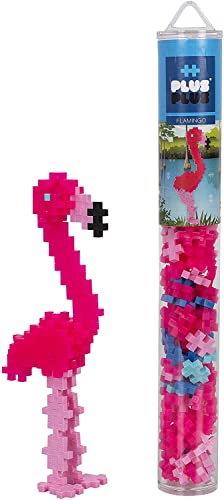 Plus-Plus Flamingo 9604242 Kreativ-Bausteine Tube, Geniales Konstruktionsspielzeug, 100 Teile, Moyen von Plus-Plus