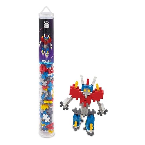 Plus-Plus 9604270 Kreativ-Bausteine Tube, Mecha Roboter, Geniales Konstruktionsspielzeug, 100 Teile von Plus-Plus