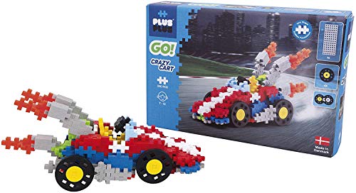 Plus-Plus 9607008 Geniales Konstruktionsspielzeug, Crazy Cart Rennauto, PlusPlus Go! Bausteine-Set, 240 Teile von Plus-Plus