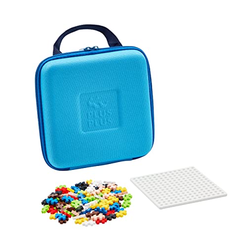 Plus-Plus 9607012 Kreativ-Bausteine, Reisekoffer Set, Geniales Konstruktionsspielzeug, 100 Teile, Blue von Plus-Plus