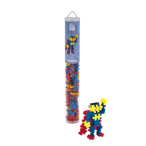 Plus-Plus 9604106 Superhero pcs Kreativ-Bausteine Tube, Superheld, Geniales Konstruktionsspielzeug, 100 Teile, Mehrfarbig, Standard, 300.4106 von Plus-Plus