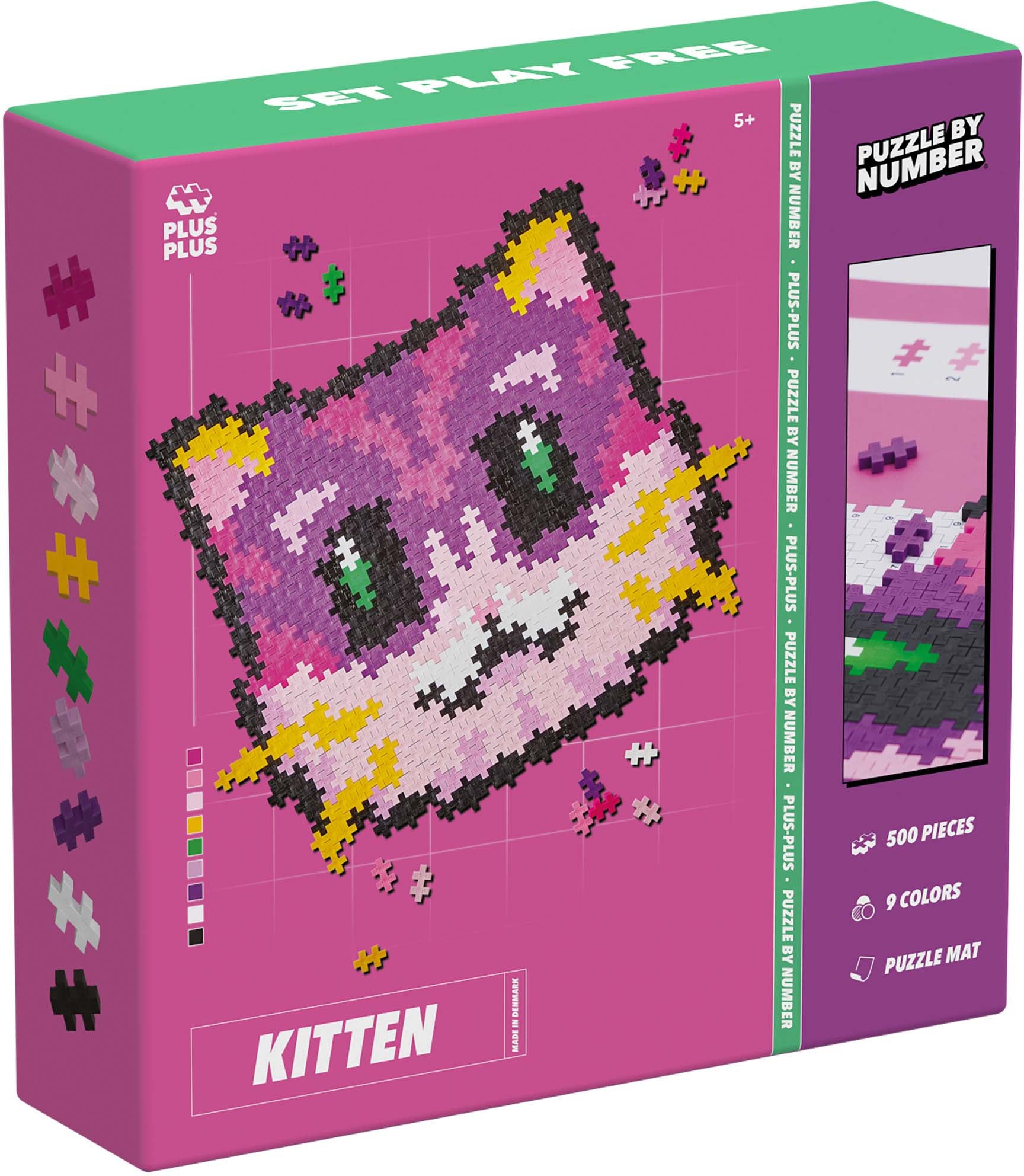 Plus-Plus Puzzle By Number Bausatz Katze 500 Teile von Plus Plus