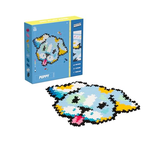 Plus-Plus - Puzzle by Number - Welpe - 500 Teile - Bausteine, Bauen, Entwickelndes Spielzeug für Kinder, STEM, STEAM, Hergestellt in Dänemark von Plus-Plus