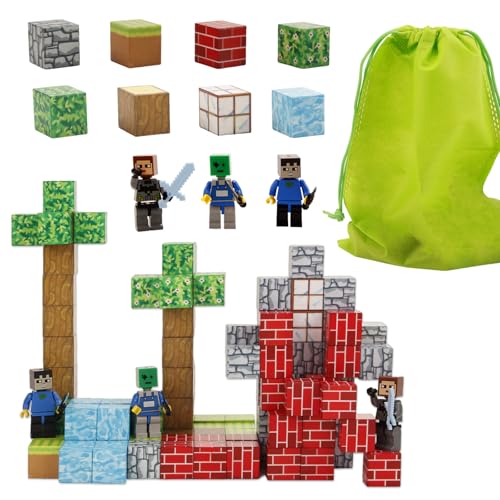 PlusBee 100PCS Magnetic Building Blocks,STEM Montessori Construction Toys for Kids Ages 3-10 for Christmas, Easter, Birthdays von PlusBee