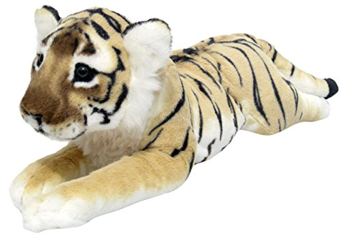 Wagner Plüschtier Tiger Baby - liegend - braun - 50 cm von Plushfarm