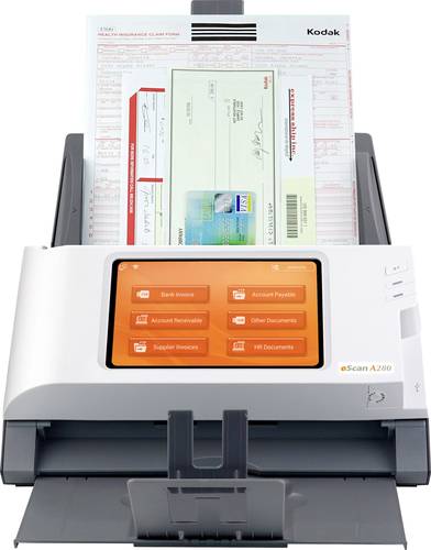 Plustek eScan A280 Enterprise Duplex-Dokumentenscanner 216 x 1676mm 600 x 600 dpi 20 Seiten/min RJ45 von Plustek