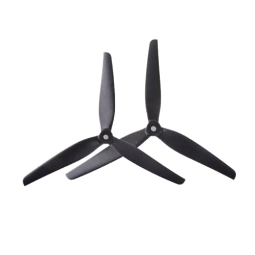 Pluuttiem 7 X 4,5 X 3 7 3-Blatt-Propeller, Schwarzer Kohlenstoffverstärkter Nylon-Propeller für FPV-Drohne 7045 von Pluuttiem