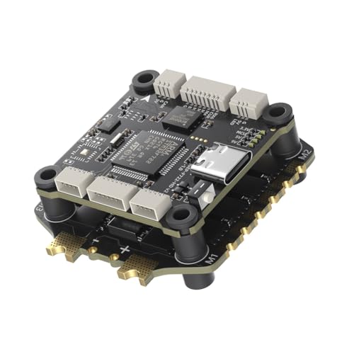 Pluuttiem F722 V2 FC&ESC FPV Stack F722 V2 Flugsteuerung BLS 60A 4IN1 ESC 16MB Black Box für RC FPV Drone von Pluuttiem