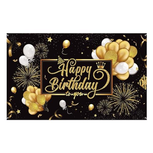 Pluuttiem Geburtstag Hintergrund Banner Glitzer Ballon Feuerwerk Schild Poster Schild Geburtstag Fotohintergrund für Geburtstagsparty Dekoration von Pluuttiem