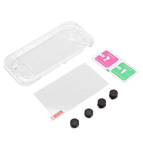 3-in-1-Set Spielautomaten-Schutzhülle, Transparenter Fallschutz mit Rocker-Cover-gehärteter Folie für Switch Lite von Plyisty