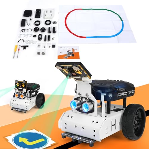 AI Vision Roboter Auto, Programmier Bares Intelligentes Roboter Auto, Line Tracking Farb Ziel Erkennung Hindernis Vermeidung, Unterstützung Python, Scratch, Pädagogisches von Plyisty