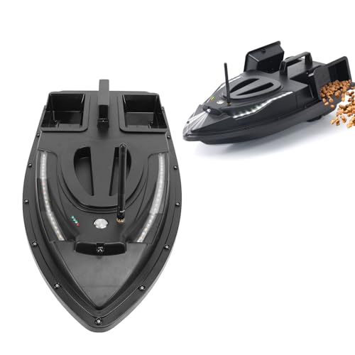 Plyisty RC-Köderboot Zum Angeln, 1,5 Kg Last, GPS-RC-Angelköderwerfer, Unterstützt Automatische Kreuzfahrt, Rückkehr, Starker Suchscheinwerfer, Kalibriert Automatisch 500 M RC-Köderboot von Plyisty