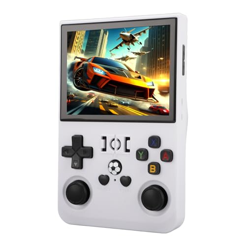 Retro-Handspielkonsole, 720 X 720, 4-Zoll-IPS-Bildschirm, Linux, RK3326 1,5 GHz, 64 Bit, 4000 MAh, Multi-Classic-Spiele, Tragbare Taschenkonsole mit Kleiner Speicherkarte (128GB) von Plyisty