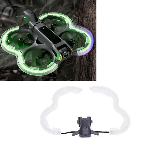 für Avata 2 Drone Bumper Guard Protector, RGB Colorful Propeller Guard Protector, Gimbal Protective Anti Collision Ring Cover für Avata 2 Zubehör von Plyisty