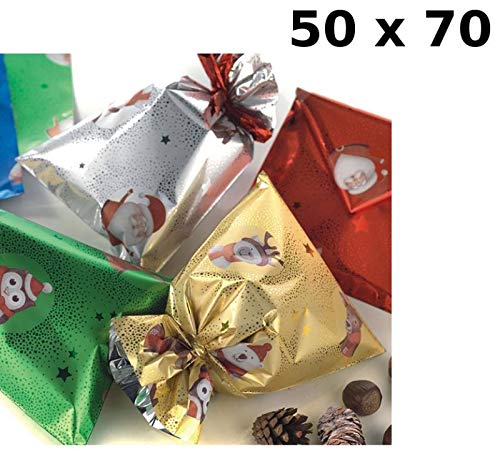 Pnp 8013170693257 Packung 100 Größe 50 x 70 cm Weihnachtsmuster Sortiert Umschläge, Mehrfarbig von Pnp