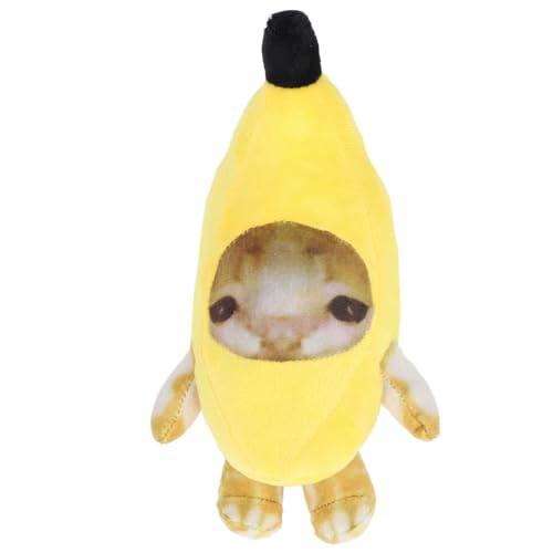 Pnuaticm Bananen-Katzen-Plüschtier, Weiche, Gemütliche Stofftiere Für Heimdekoration, Schlafzimmer(20cm) von Pnuaticm