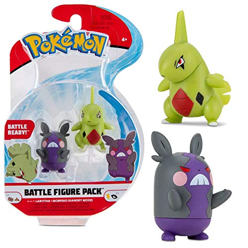 Battle Figuren | Pokemon | Action Figur | Spiel-Figur zum Sammeln, Spielfigur:Larvitar & Morpeko von Pokémon