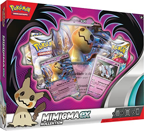 Pokémon-Sammelkartenspiel: Kollektion Mimigma-ex (2 holografische Promokarten, 1 überdimensionale holografische Karte & 4 Boosterpacks) von Pokémon