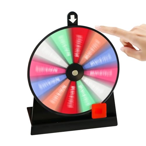 Drehbares Preisrad, Tisch Preisrad, Verlosungsrad, Drehrad Glücksrad, Spielzeug Für Glücksrad, Glücksrad Zum Drehen, Roulette Spinner, Farbiges Rouletterad, Editierbares Drehrad Für Preise Mit Ständer von Poartiule