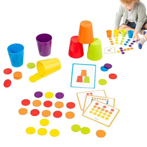 Poartiule Quick Stack Cups Set, Stapelbecher Kinderspielzeug | Stapelbare Nesting Cups Wasser-Pool-Wanne-Spielzeug | Frühpädagogisches, stapelbares -Nistbecher, klassisches von Poartiule