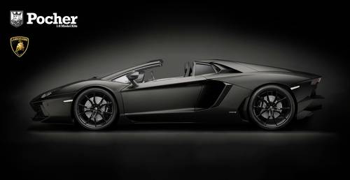 Pocher Lamborghini Aventador LP700-4 Roadster Nero Nemesis 1:8 Modellauto von Pocher